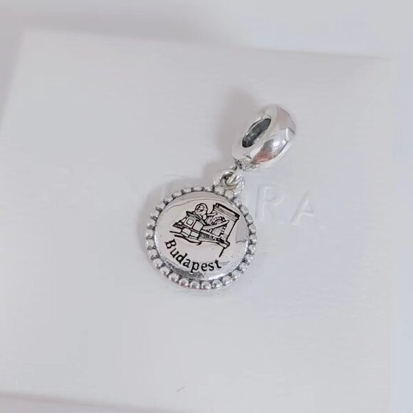 Pandora Budapest Dangle Charm Hungary Travel Széchenyi Chain Bridge Pendant S925 - Picture 6 of 6